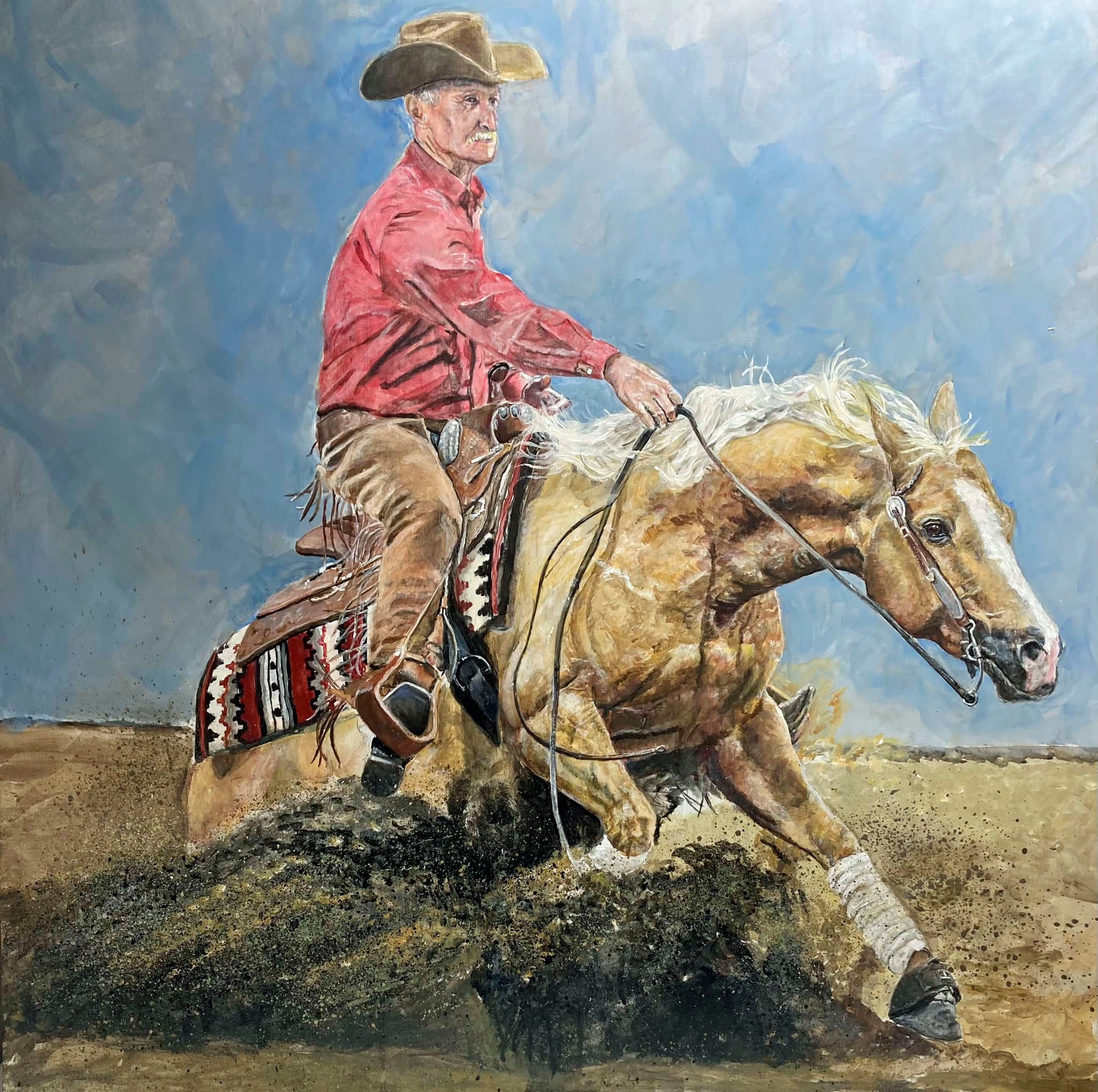 Equestrian horses painting by William John Jr.